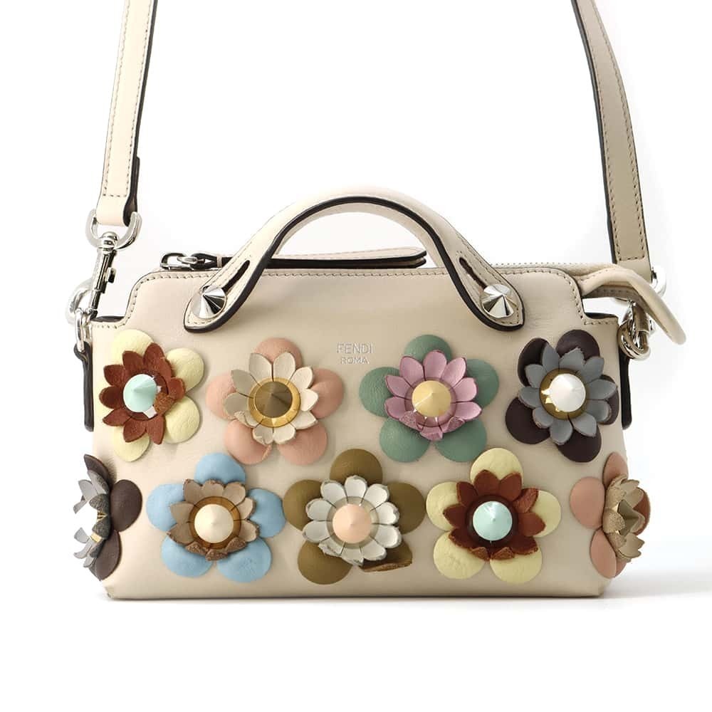 Fendi By The Way Handbag Shoulder Bag Flower Pattern
